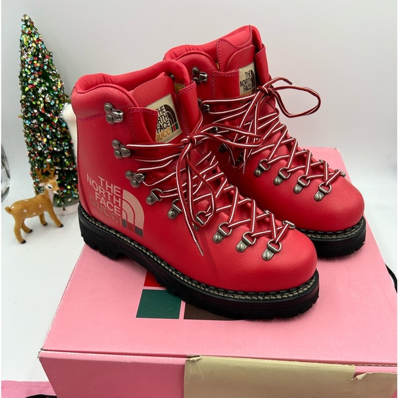 Men’s Gucci X the north face leather boots size 8, made in Italy - Picture 1 of 11